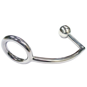 Cock Ring en acier inoxydable avec sonde anale