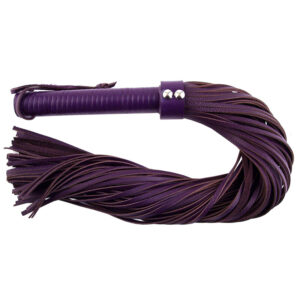 Flogger en cuir violet grand modèle