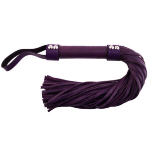 Flogger en cuir violet