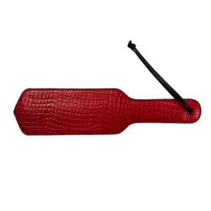 Pagaie en cuir rouge crocodile