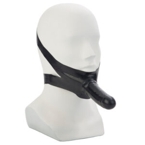 Dildo Strap On Noir pour Accommodateur Visage