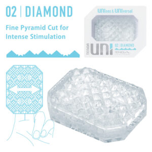 Masturbateur en silicone uni avec texture diamant