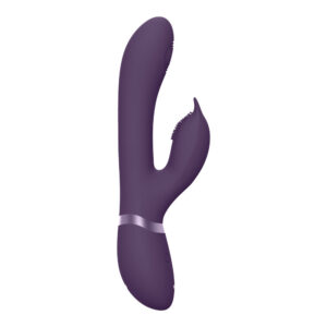 Vibromasseur violet à vagues et vibrations