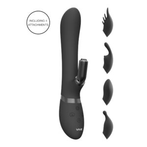 Vibromasseur Rabbit Noir Double Action