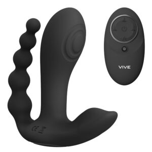 Vibromasseur double pénétration noir