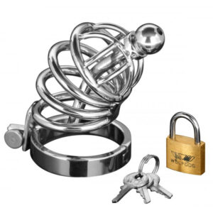 Cage de chasteté avec verrouillage à anneaux