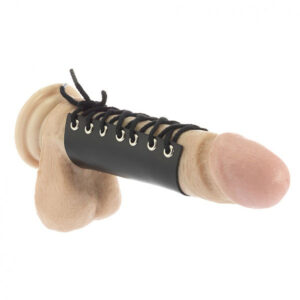 Anneau pénien en cuir avec attaches