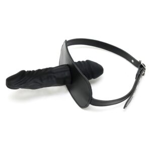 Bâillon en cuir avec dildo